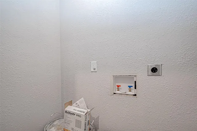 a room with a table and a chair