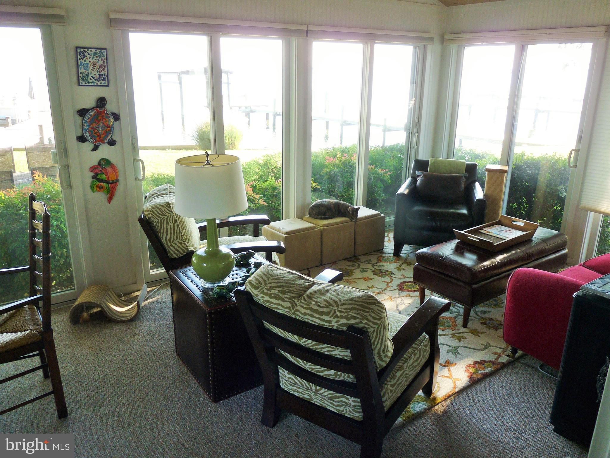102 Point Road Stevensville, MD 21666 - Photo 12 of 41 Beautiful water views from the sunroom