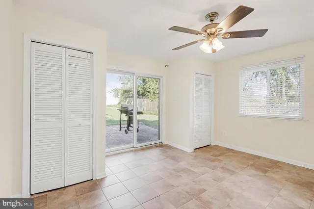 a view of a livingroom with a fan