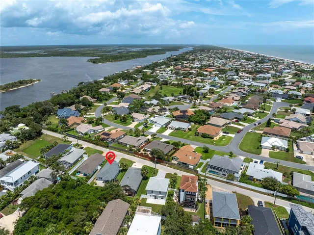 an aerial view of a city