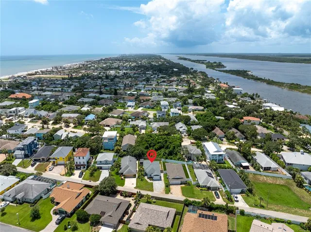 an aerial view of a city