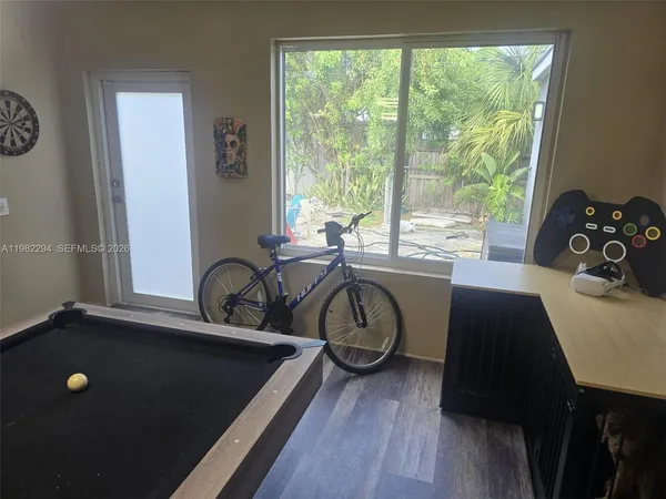 a park view with a bench