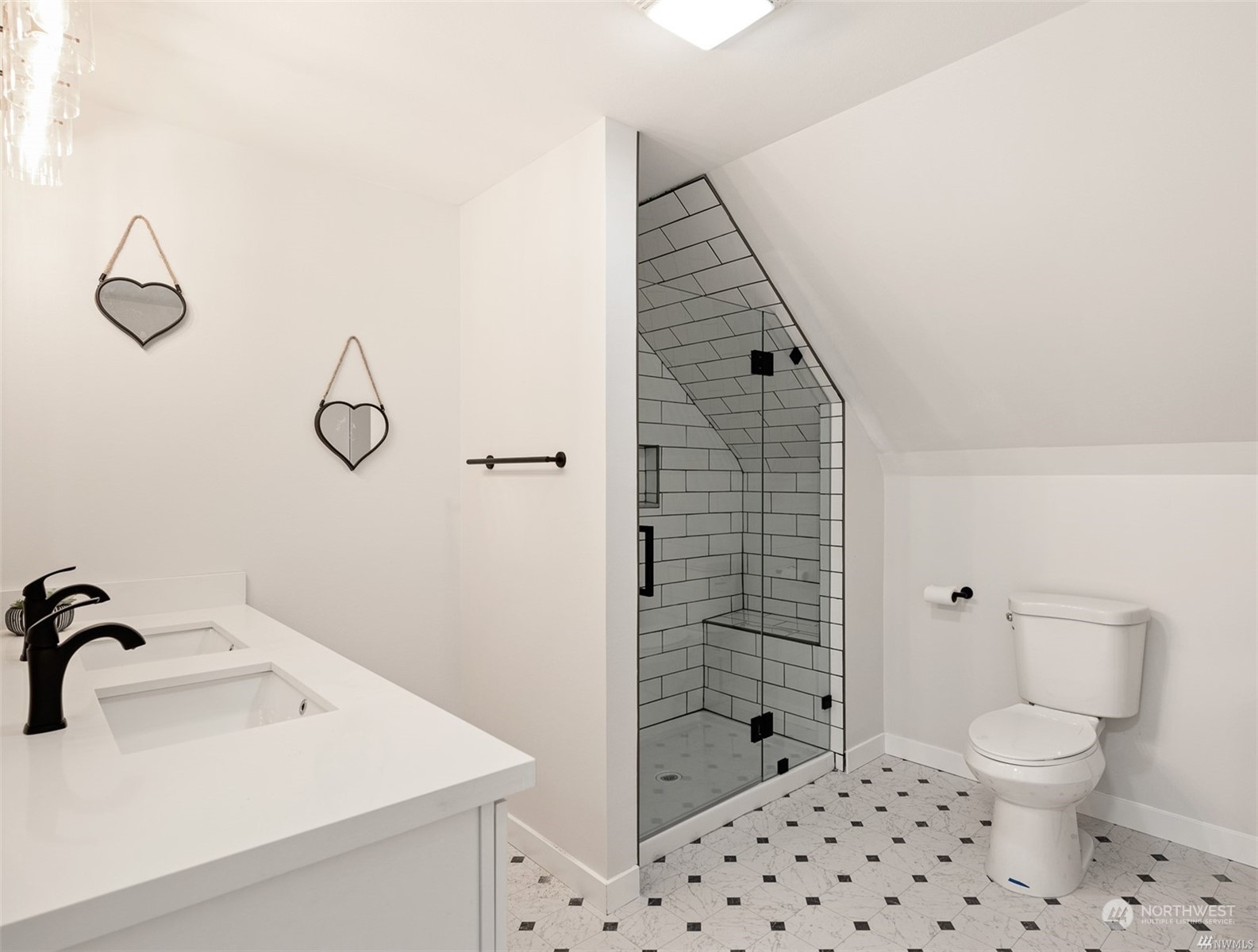 408 Nelson Street Sedro-Woolley, WA 98284 - Photo 19 of 25 a bathroom with a shower toilet and sink