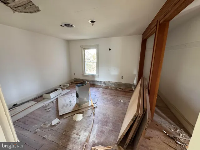 a view of a wooden door