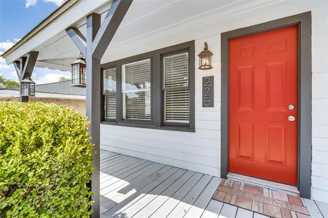 a view of front door of house