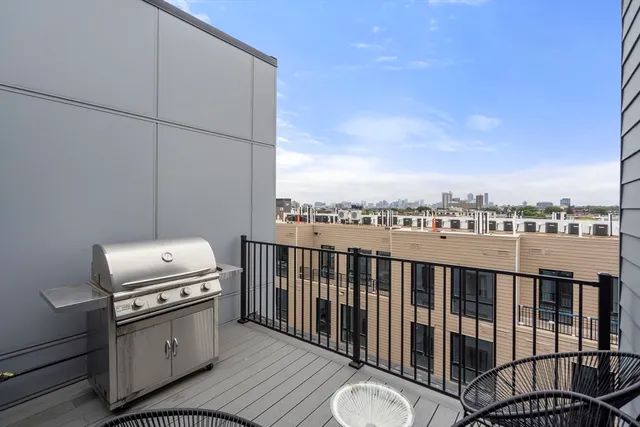 a view of a house with a large window