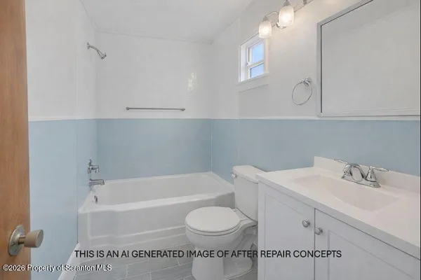 a view of a room with large windows