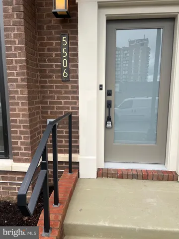 a view of wooden door