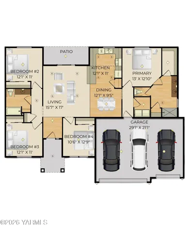 $424,850 | 1608 Diamond Avenue, Unit PHASE 11 LOT 298) SPEC, Grandview, WA 98930