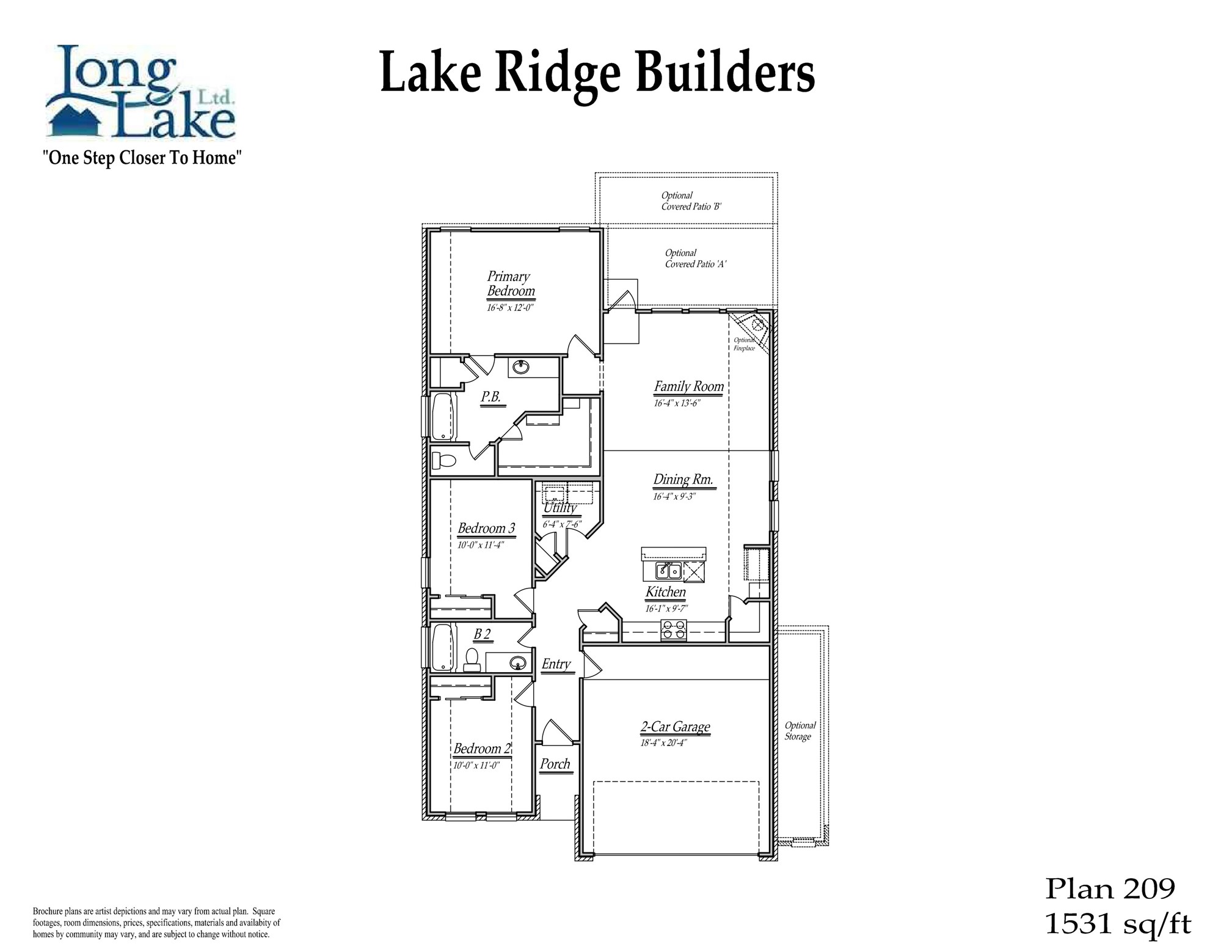 24611 Broad Park Spring, TX 77373 - Photo 2 of 25 Plan 209 features 3 bedrooms, 2 full baths, a 2 car garage and over 1,500 sqft of living space.