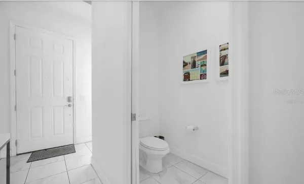 a bathroom with a toilet