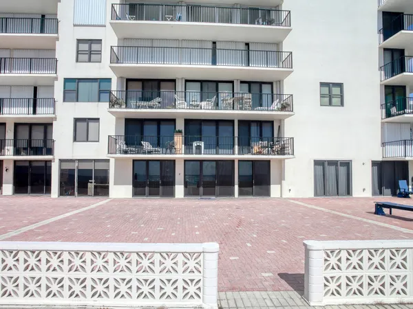 a view of a building with many windows