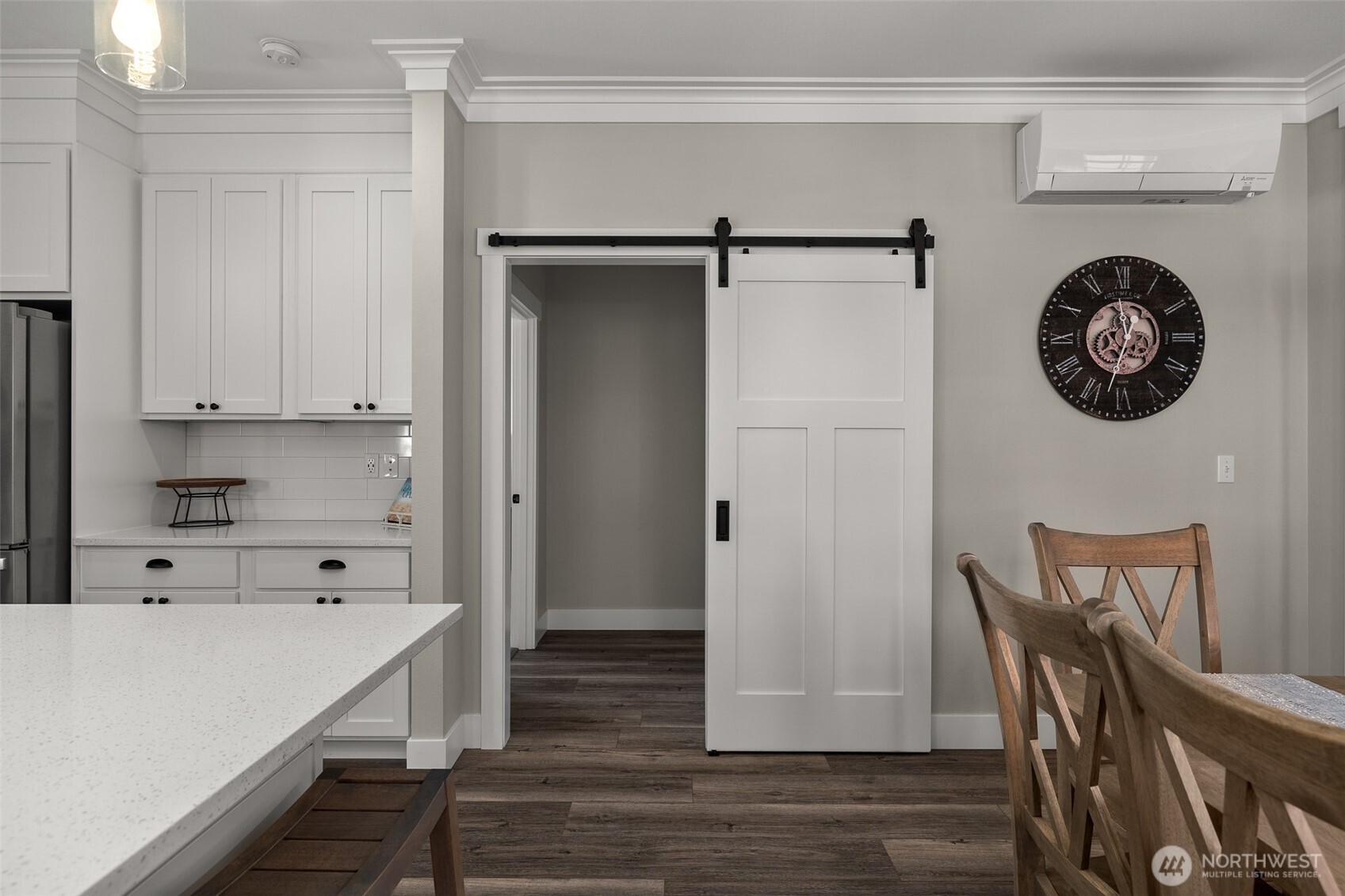 37 Elk Creek Road Raymond, WA 98577 - Photo 16 of 26 a view of a kitchen with table and chairs