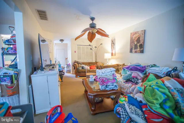 a bedroom with furniture and a bed