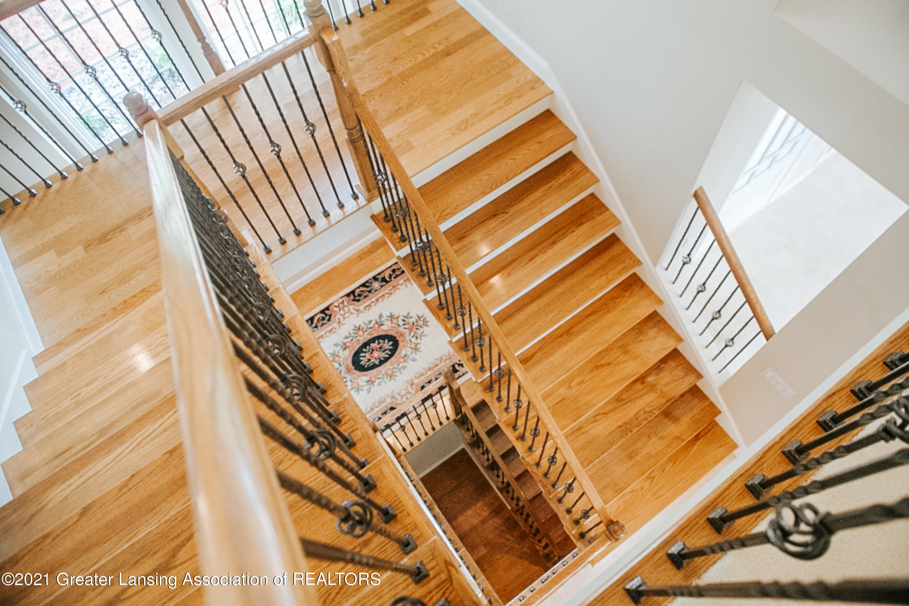 2900 Rowley Road Williamston, MI 48895 - Photo 48 of 73 Staircase View From Top Floor/3 levels