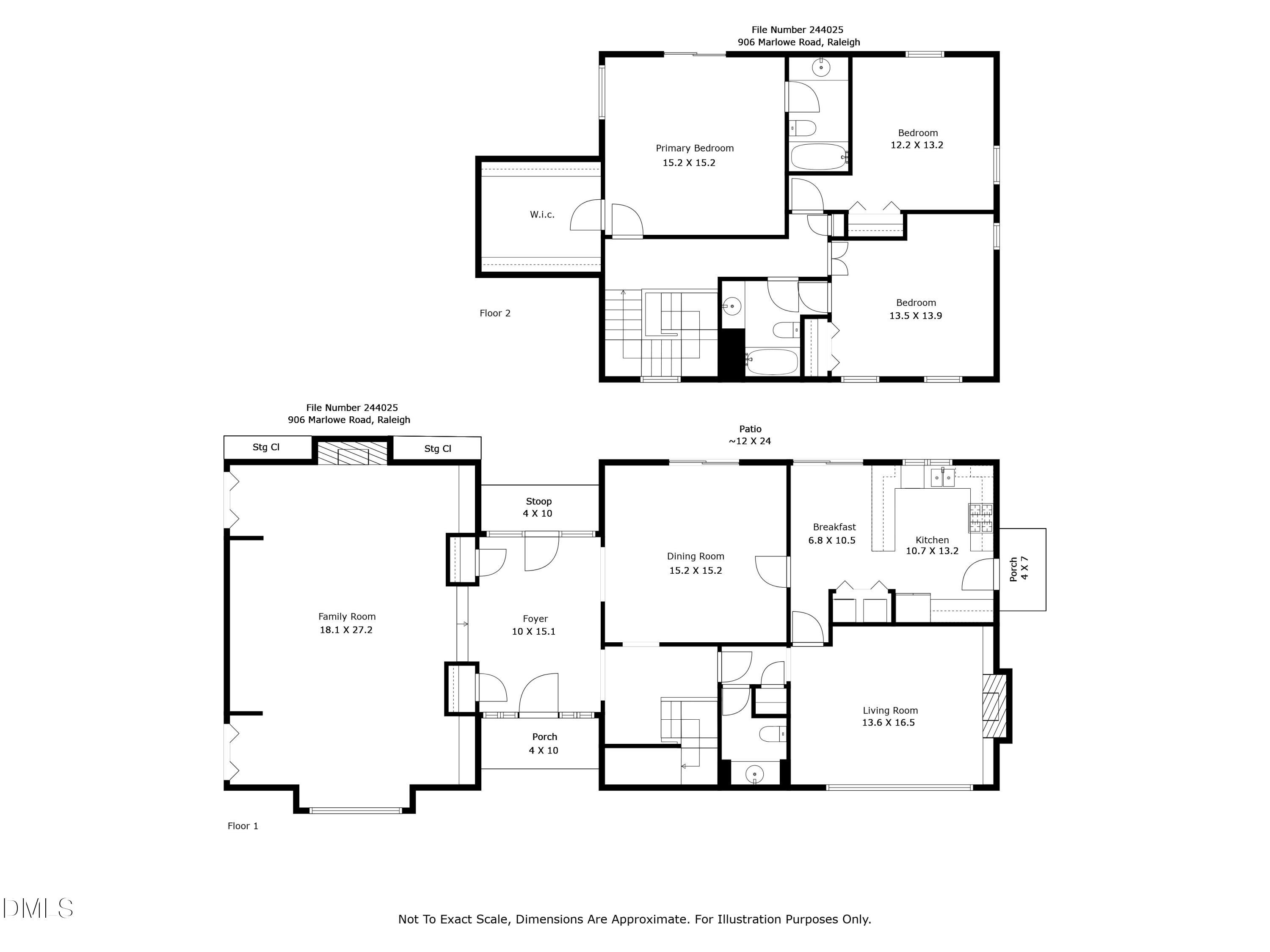 906 Marlowe Road Raleigh, NC 27609 - Photo 4 of 4 a picture of floor plan