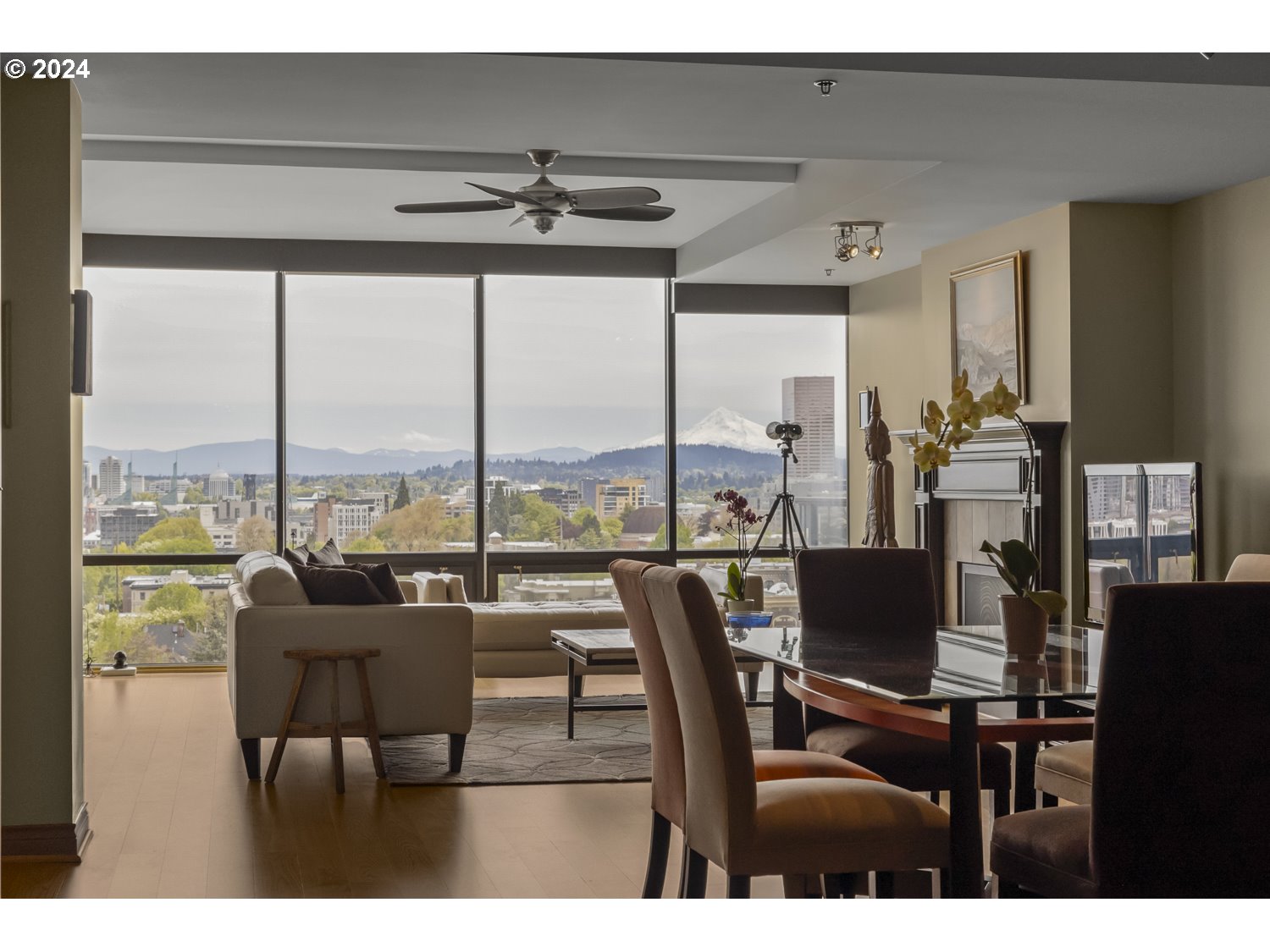 2454 Northwest Westover Road, Unit 405 Portland, OR 97210 - Photo 14 of 37 a view of a dining room with furniture window and outside view