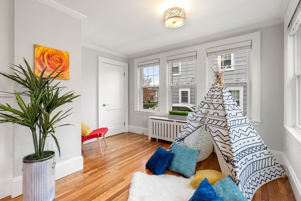 54 Merrill Road Watertown, MA 02472 - Photo 5 of 36 a living room with furniture and a potted plant