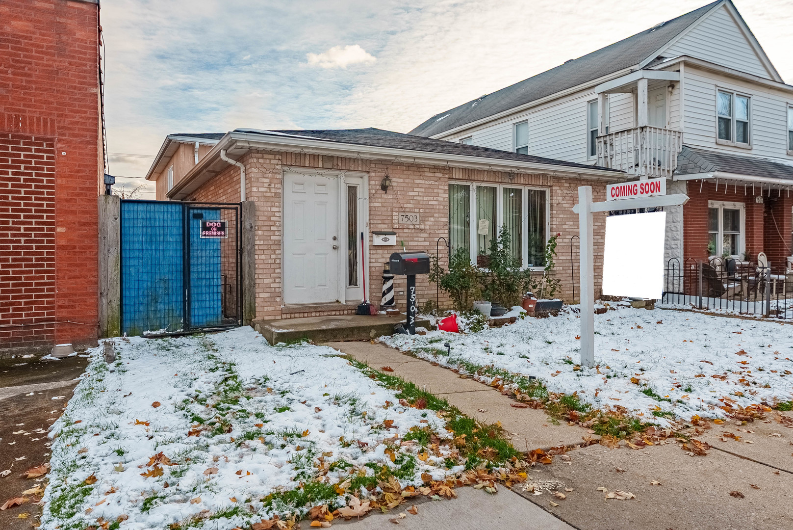 a front view of a house