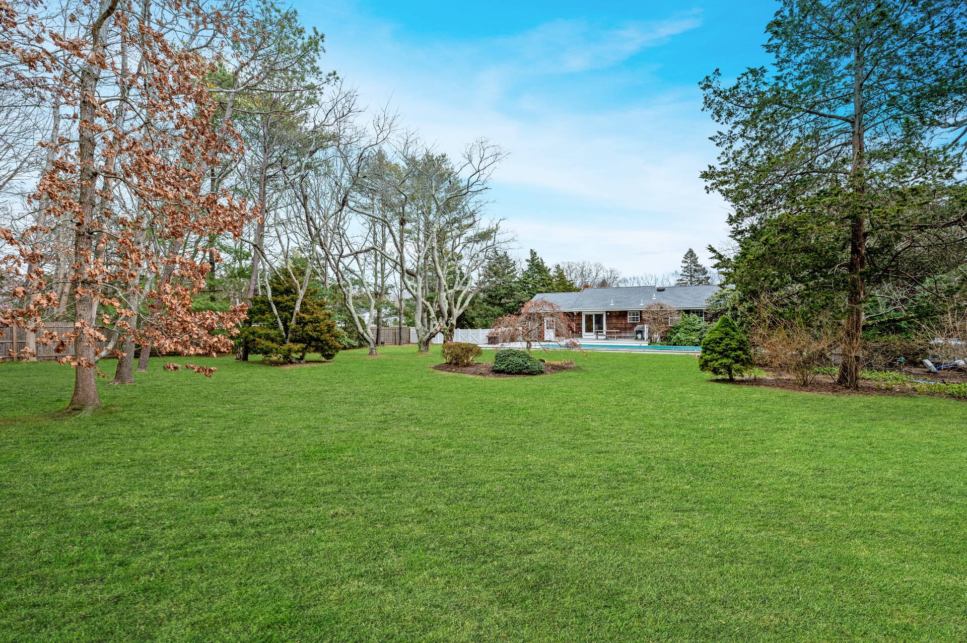 a view of a house with a big yard