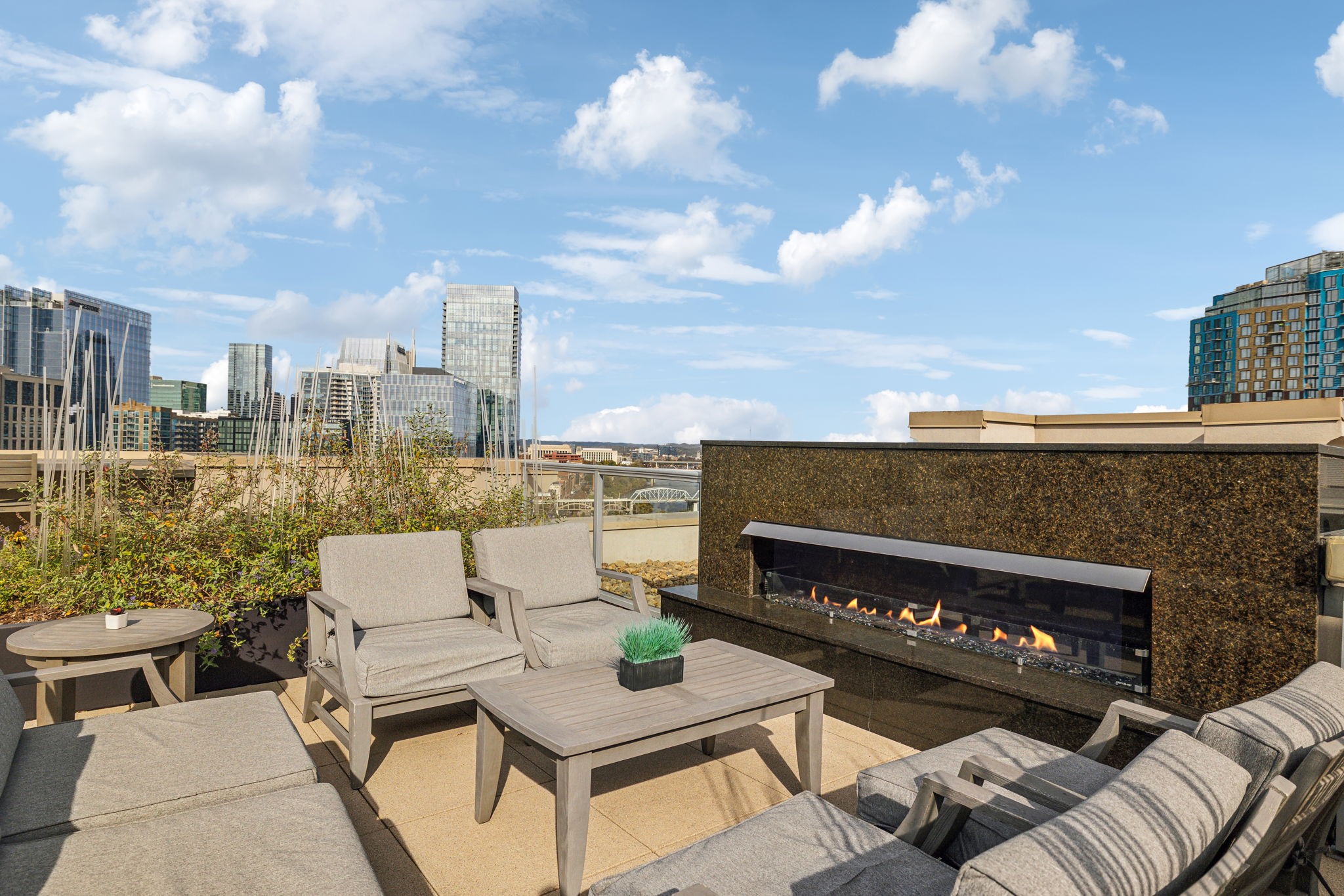 20 Rutledge Street, Unit 605 Nashville, TN 37210 - Photo 38 of 63 Another of three gas-powered fireplaces on the roof.