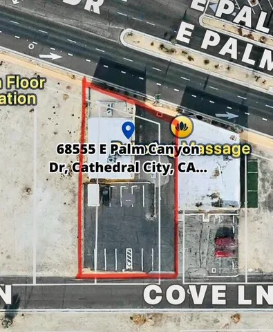 a front view of a building with retail shop