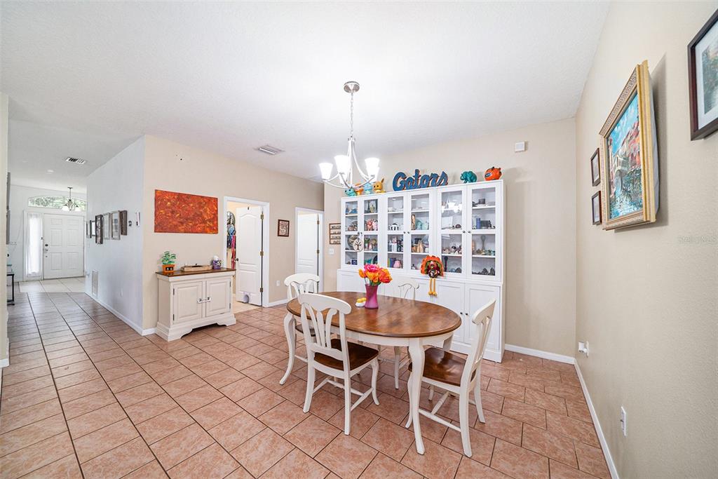 12045 Colony Lakes Boulevard New Port Richey, FL 34654 - Photo 8 of 22 a dining room with furniture and chandelier