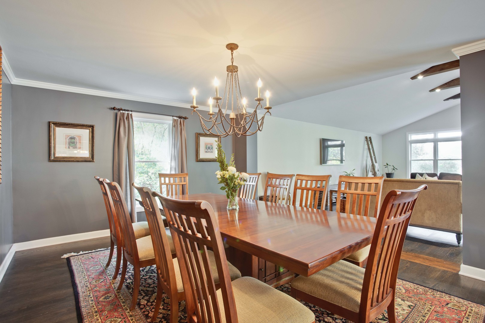 20890 West Exeter Road Kildeer, IL 60047 - Photo 17 of 62 a view of a dining room with furniture window and wooden floor