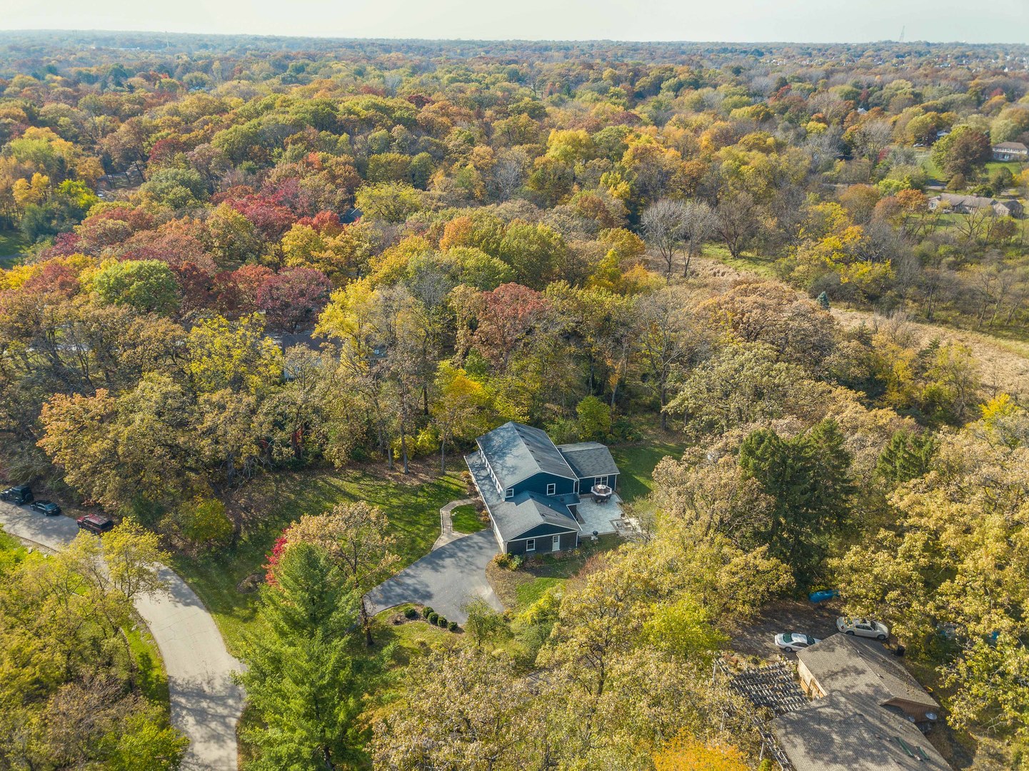 20890 West Exeter Road Kildeer, IL 60047 - Photo 58 of 62 an aerial view of residential house with yard and swimming pool