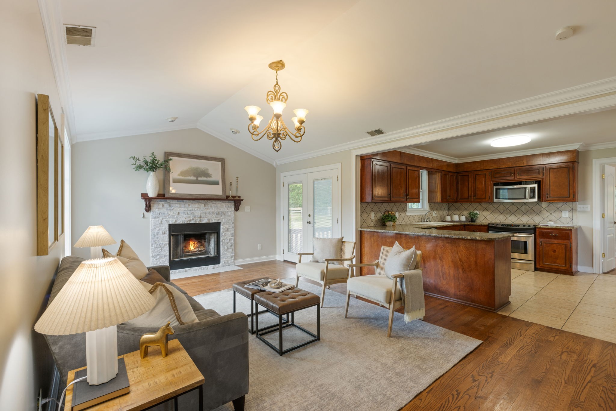 1586 Coleman Road Franklin, TN 37064 - Photo 16 of 73 a living room with furniture and a fireplace