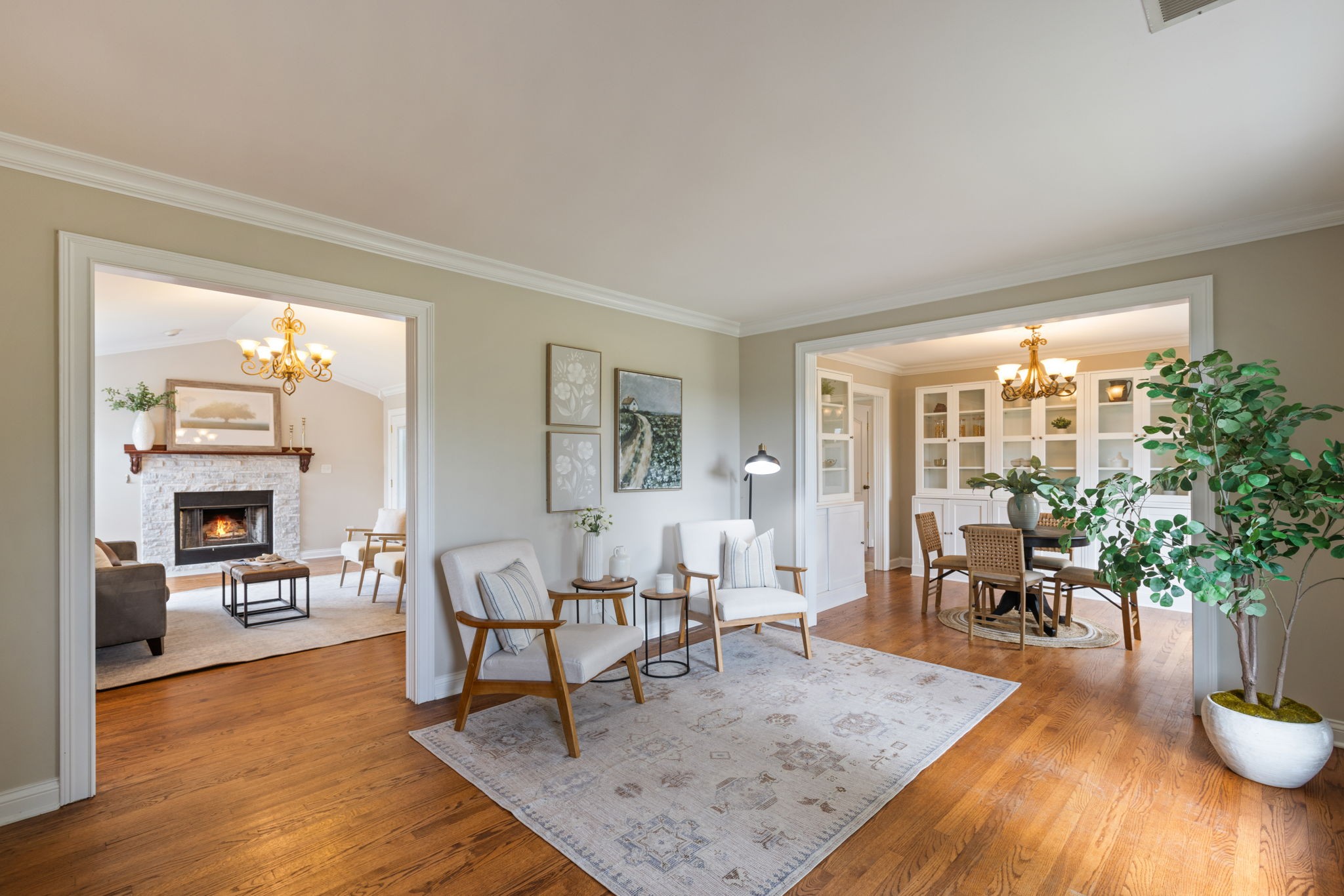 1586 Coleman Road Franklin, TN 37064 - Photo 6 of 73 a living room with furniture a potted plant and a large window