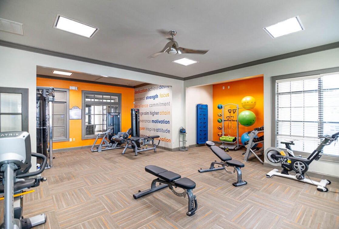 2840 Shadowbriar Drive, Unit B3 Houston, TX 77077 - Photo 18 of 22 a view of a room with gym equipment