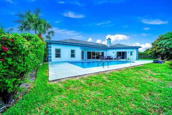 a view of a house with a patio