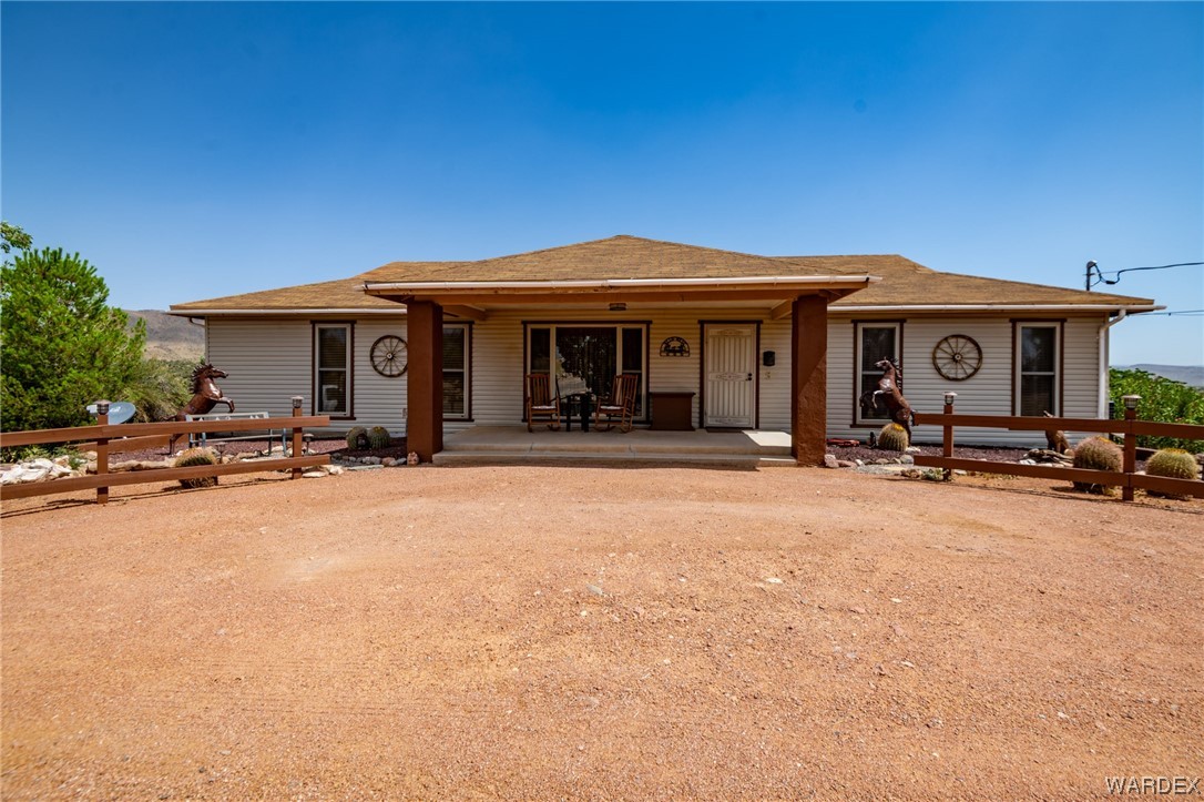 a view of a house with patio