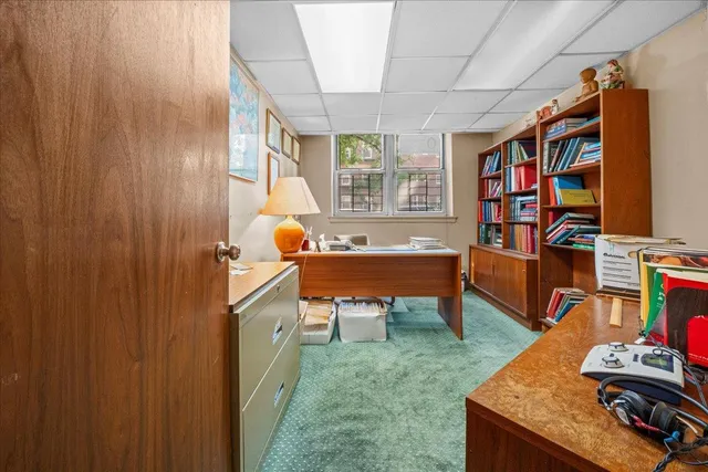 a room with furniture and a window