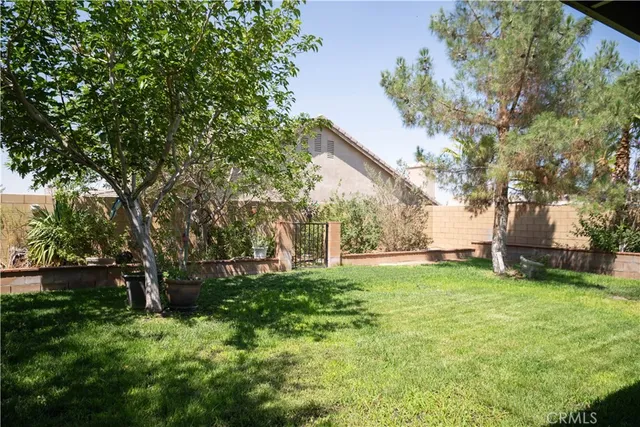 a view of back yard of the house