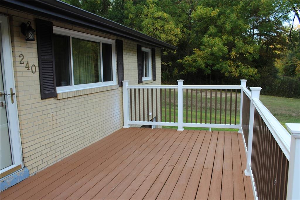 240 State Line Road Burgettstown, PA 15021 - Photo 22 of 42 a view of backyard with deck and wooden floor