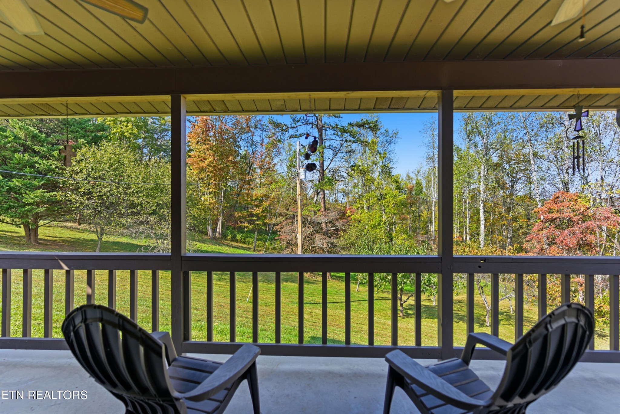 122 Fox Hunter Road Maynardville, TN 37807 - Photo 53 of 60 a view of a two chairs in the balcony