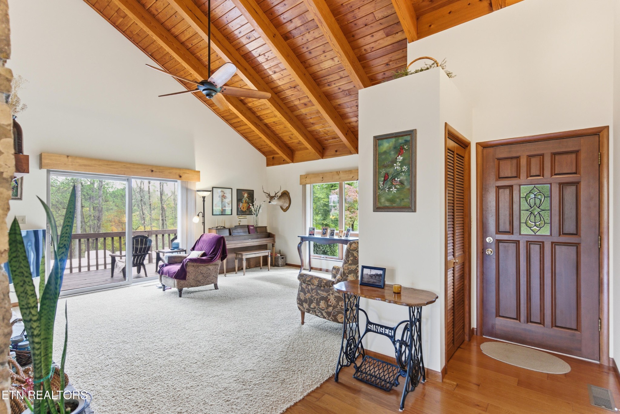122 Fox Hunter Road Maynardville, TN 37807 - Photo 8 of 60 a living room with furniture and a floor to ceiling window