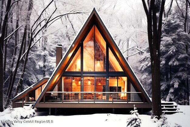 497 Campbell Road Ashland, NY 12496 - Photo 2 of 9 a view of staircase with a small deck