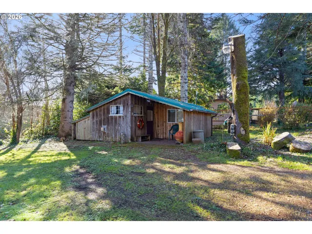 a backyard of a house