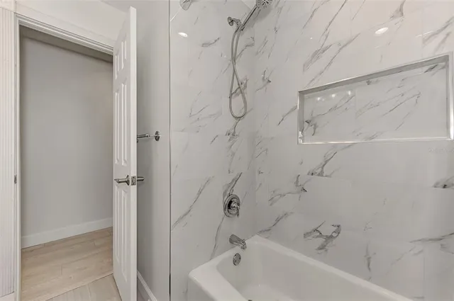 a view of a balcony with window