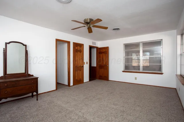 a view of a projector room with windows
