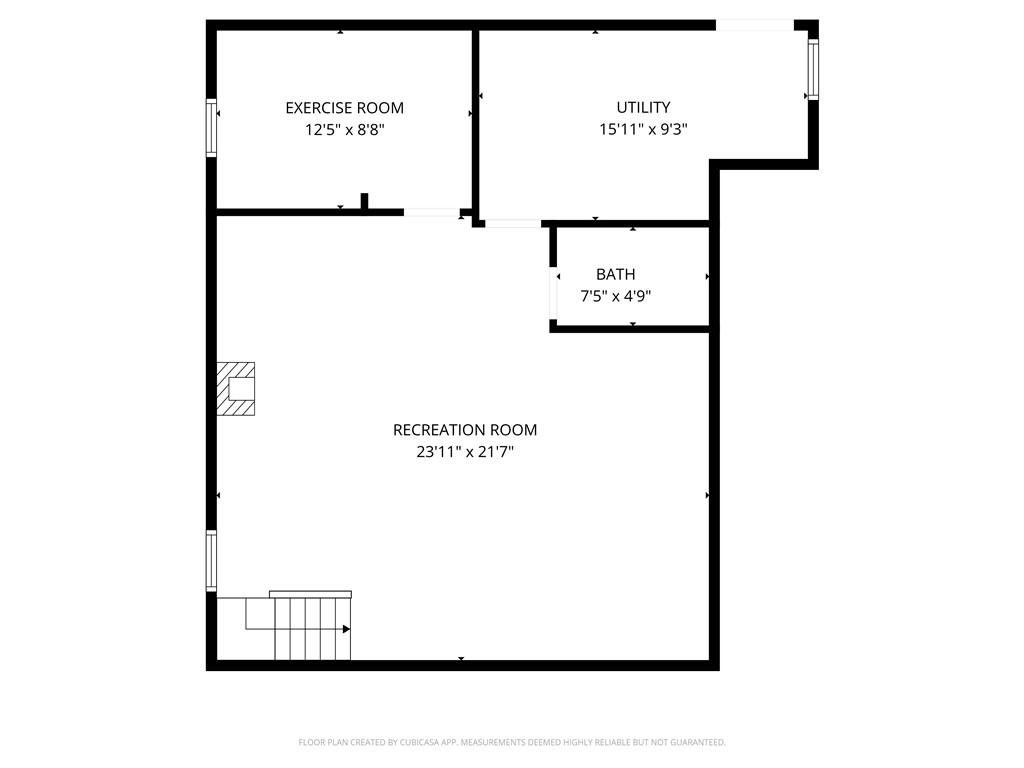 305 East Buffalo Church Road Washington, PA 15301 - Photo 36 of 49 Lower Level Floor Plan with Measurements