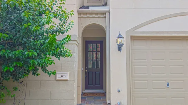 a view of a door of the house