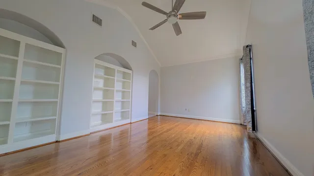 a view of a backyard with a garden