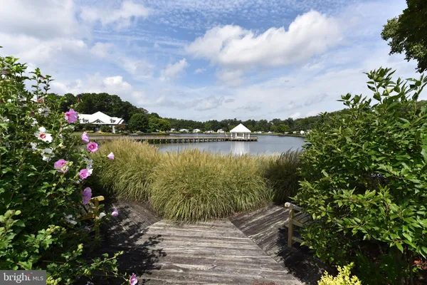 a view of a lake with outside area