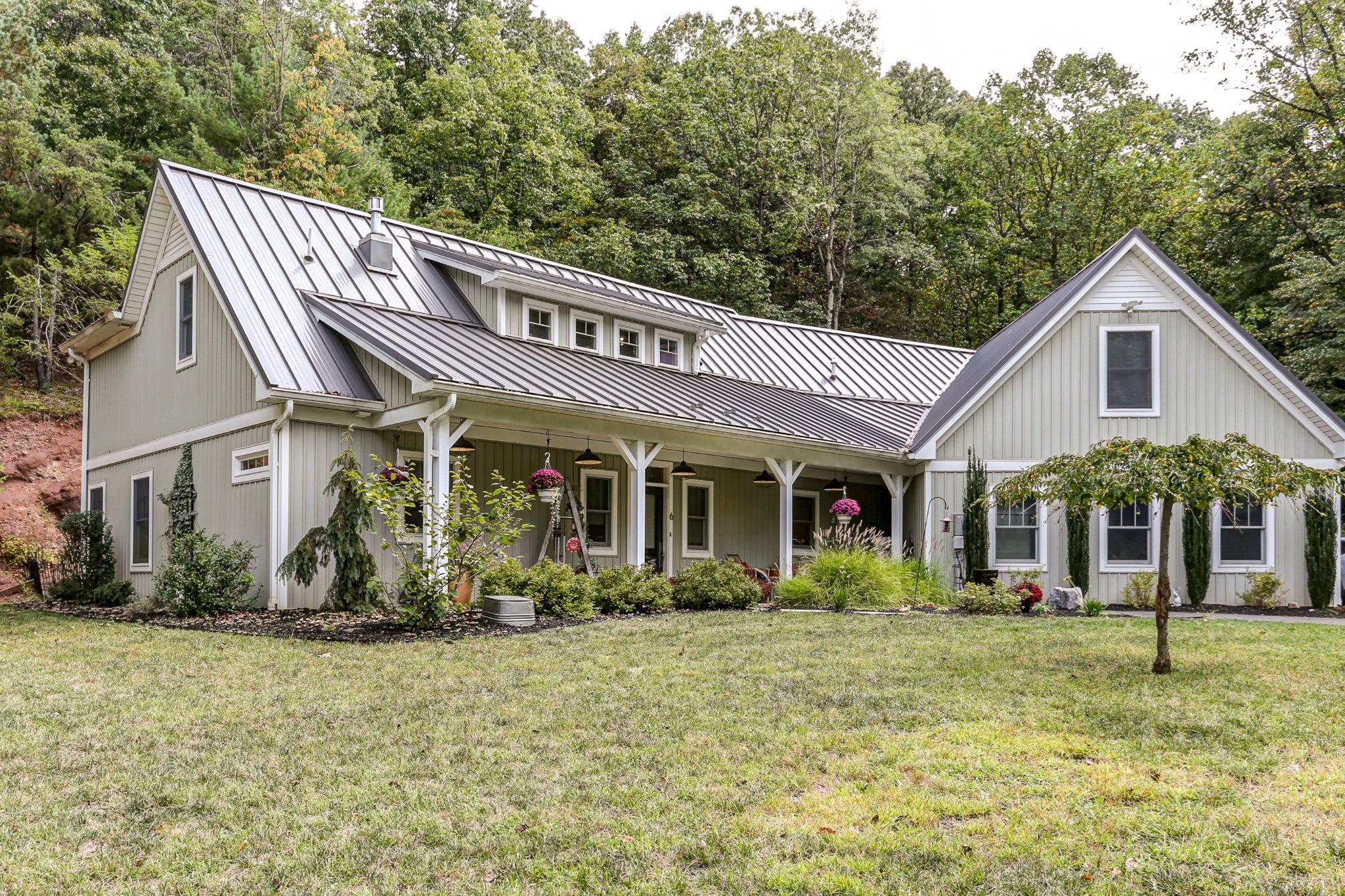 Stunning custom built home nestled in the woods.