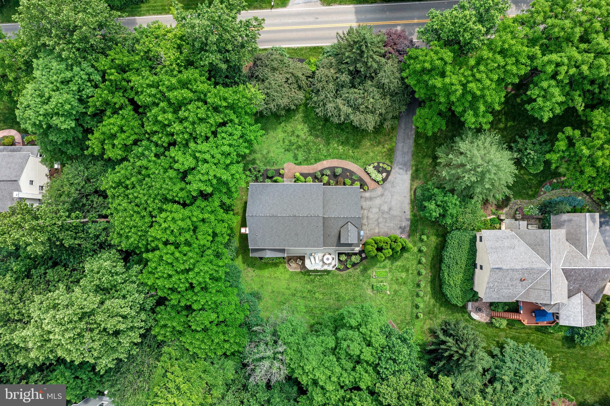 427 Buttonwood Road Landenberg, PA 19350 - Photo 68 of 82 an aerial view of a house with pool outdoor seating and yard