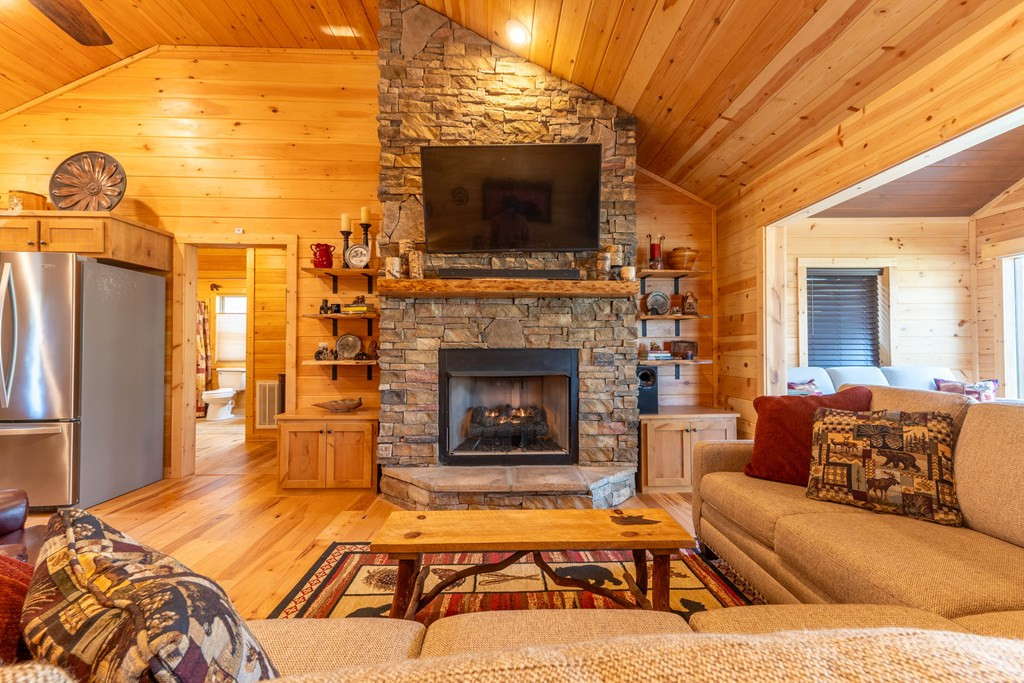 101 Abbygale Road Murphy, NC 28906 - Photo 14 of 44 Gorgeous Gas Stacked Stone Fireplace